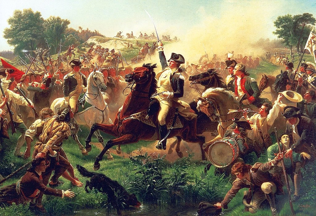 Washington raduna le truppe a Monmouth - Doe Memorial Library, Berkeley